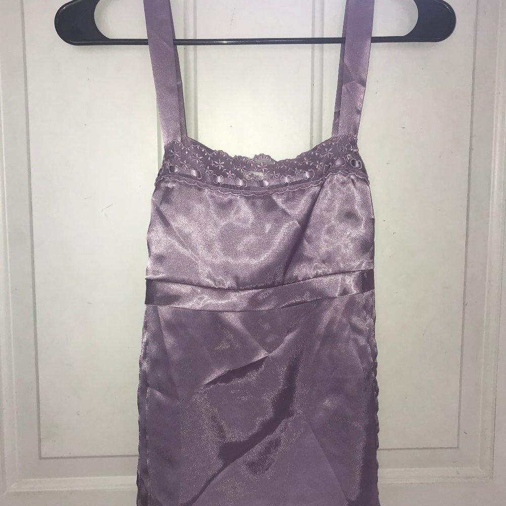 Old Navy Perfect Fit lavender satin blouse